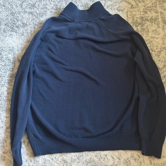 Calvin Klein Jeans Men’s Quarter-Zip Pullover Navy Blue Sweater Size: Large - Picture 2 of 3